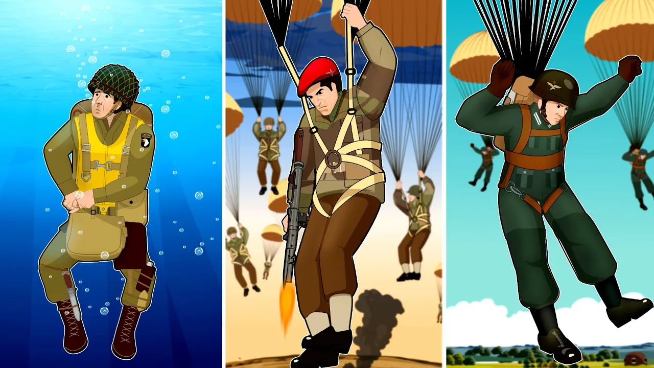 （带文本）美国伞兵 VS.英国 VS.德国-Simple History-咕咕的工具箱