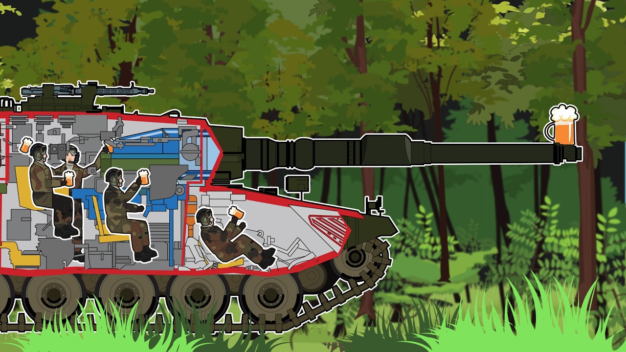 （带文本）Leopard 2 坦克内部的生活（横截面）-咕咕的工具箱