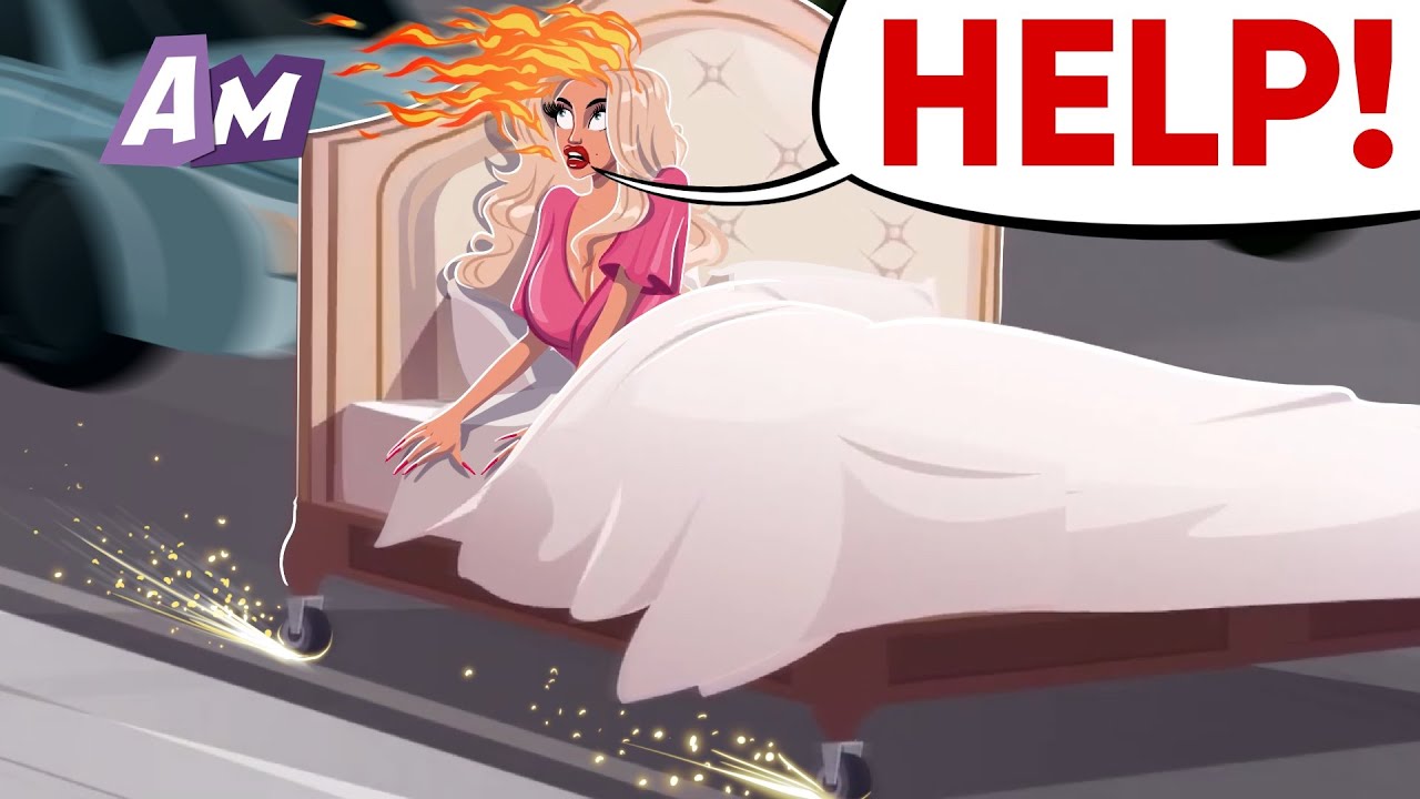 一位美女在城市中心的一张床上醒来-咕咕的工具箱