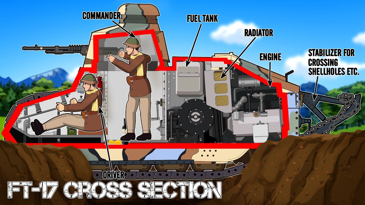 一战时期最先进坦克内部生活（横截面）-咕咕的工具箱