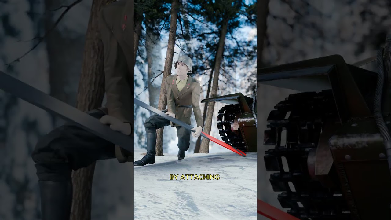 苏联士兵在坦克下装滑雪板-咕咕的工具箱