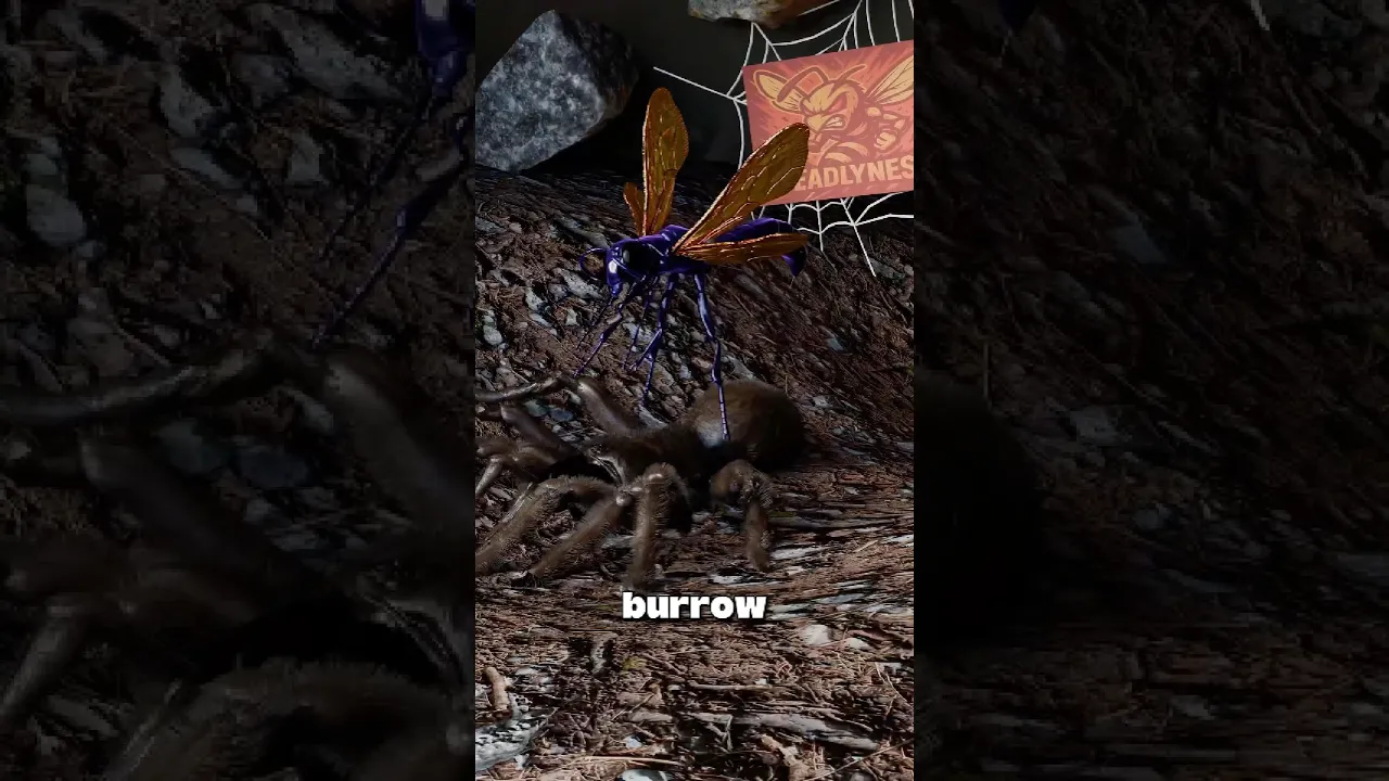 捕杀活蜘蛛的黄蜂-咕咕的工具箱