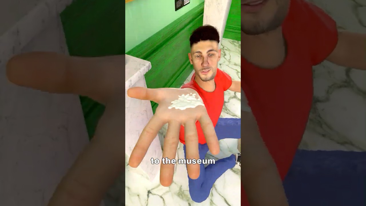 他用强力胶把手粘在了博物馆上-咕咕的工具箱