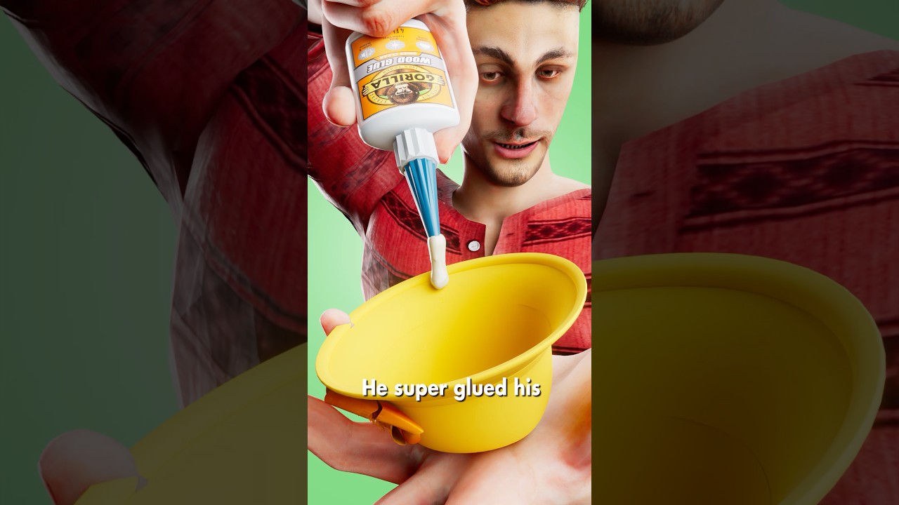 他用强力胶把帽子粘在头上了-咕咕的工具箱