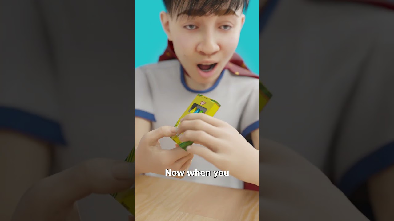 这个蜡笔魔术是怎么做到的？