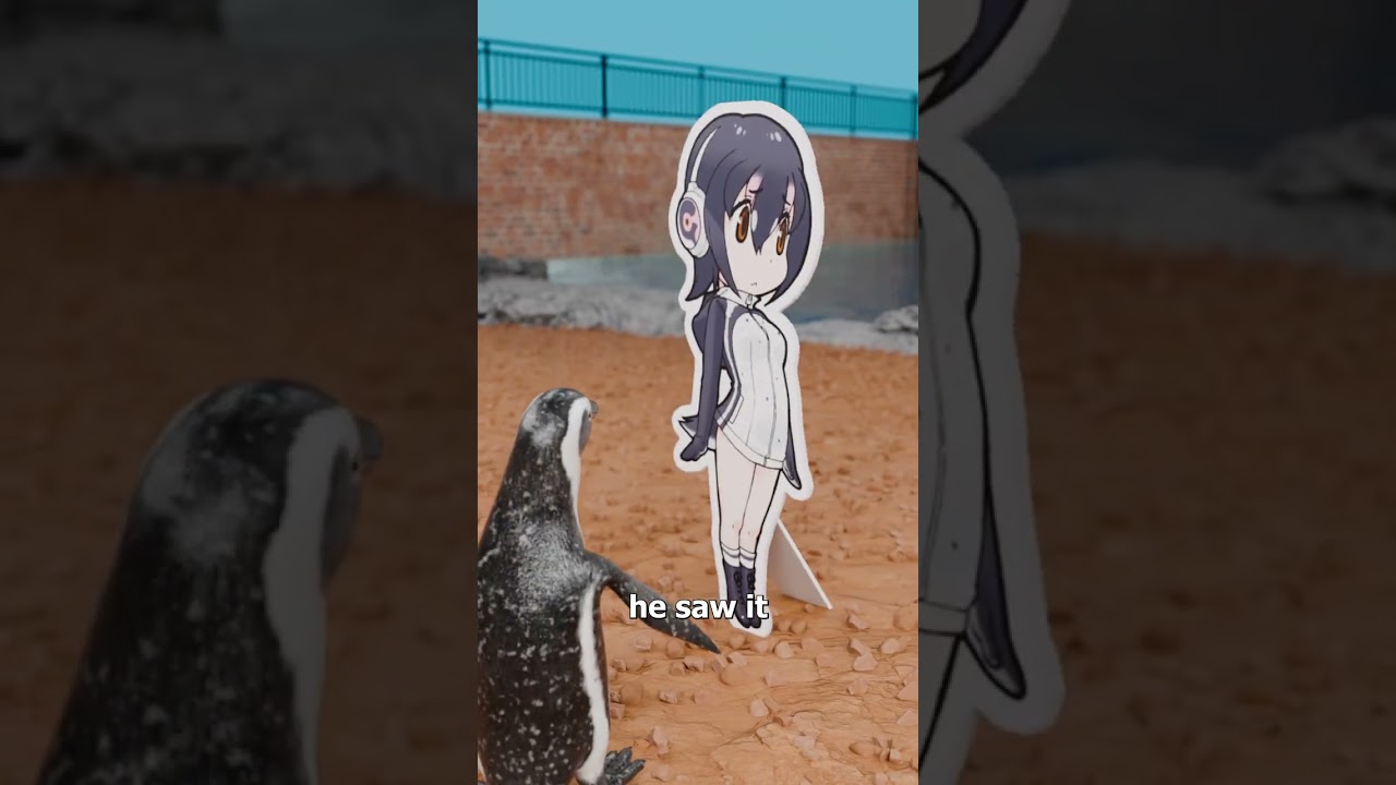 爱上卡通女孩的企鹅