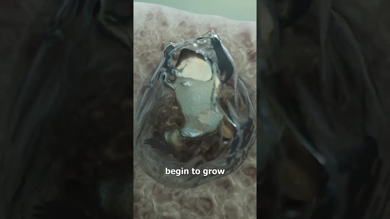 这只青蛙竟然从皮里生孩子